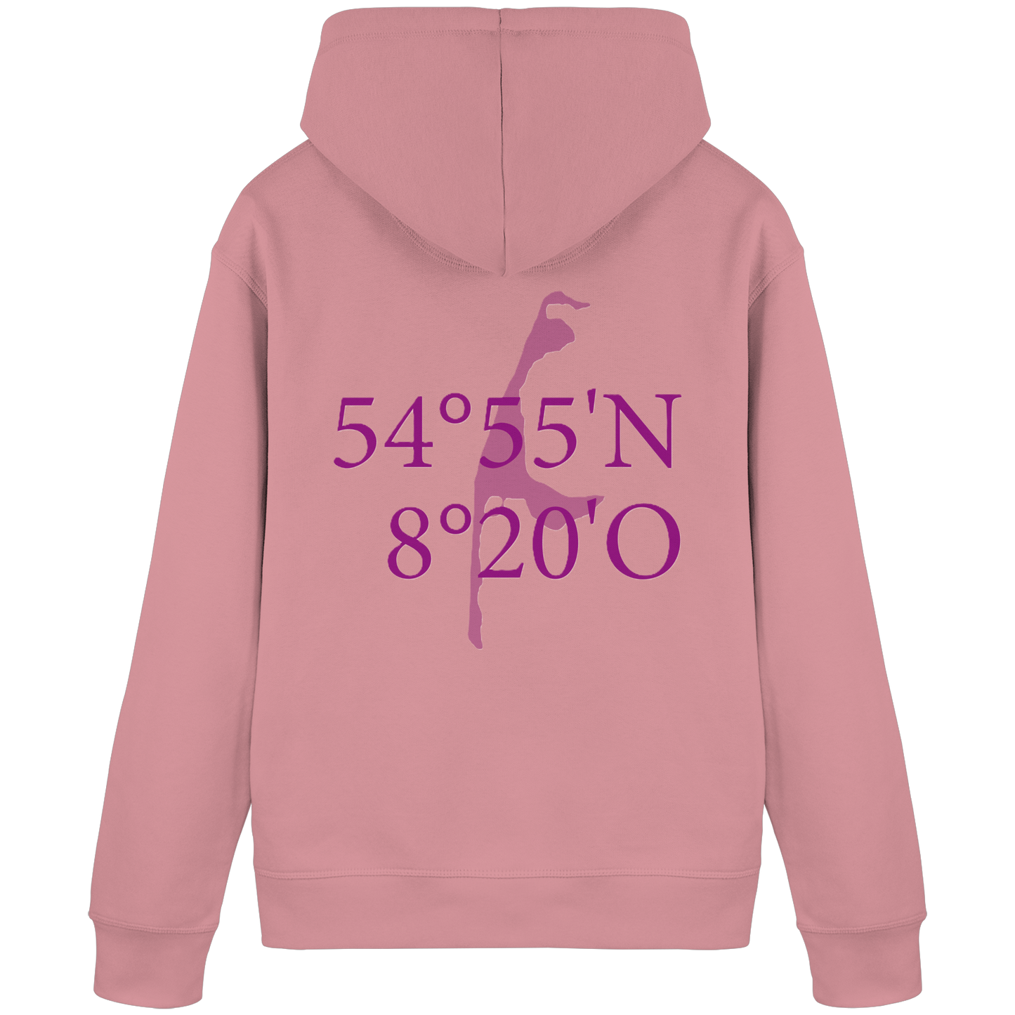 Deine Koordinate lila_back - Basic Hoodie
