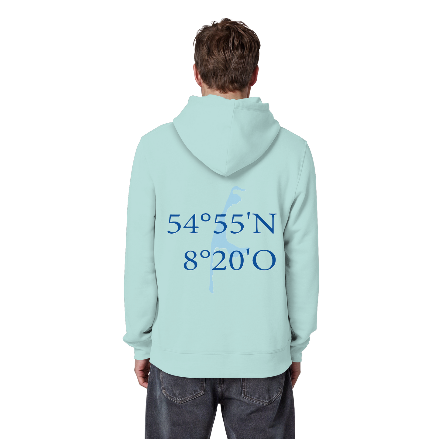 Deine Koordinaten_blau - Basic Hoodie