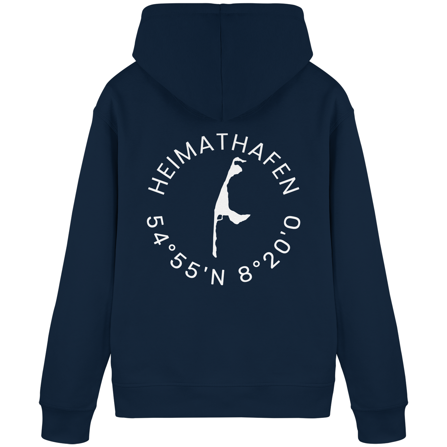 Heimathafen mit Koordinate - Basic Hoodie