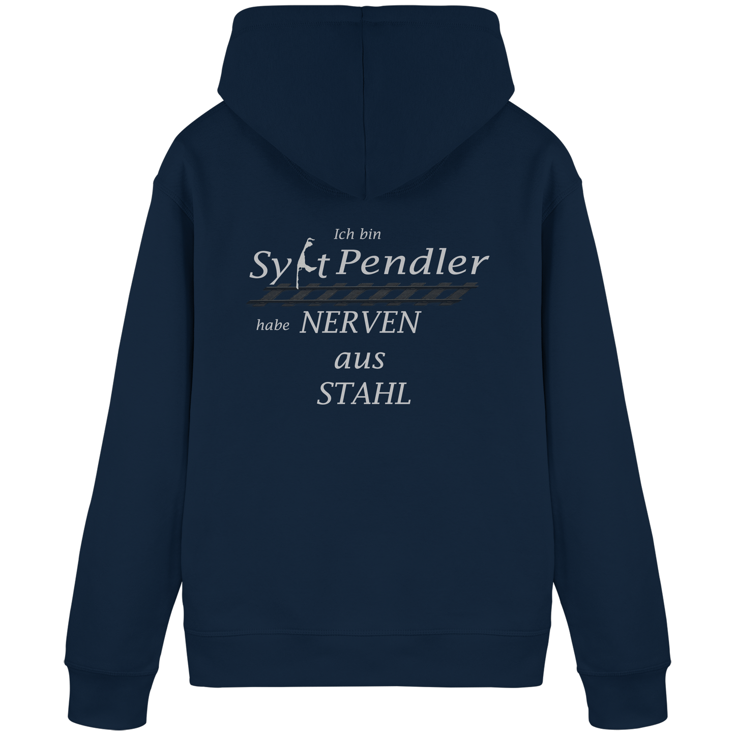 Der Sylt-Pendler ~ Basic Hoodie (Motiv hinten)