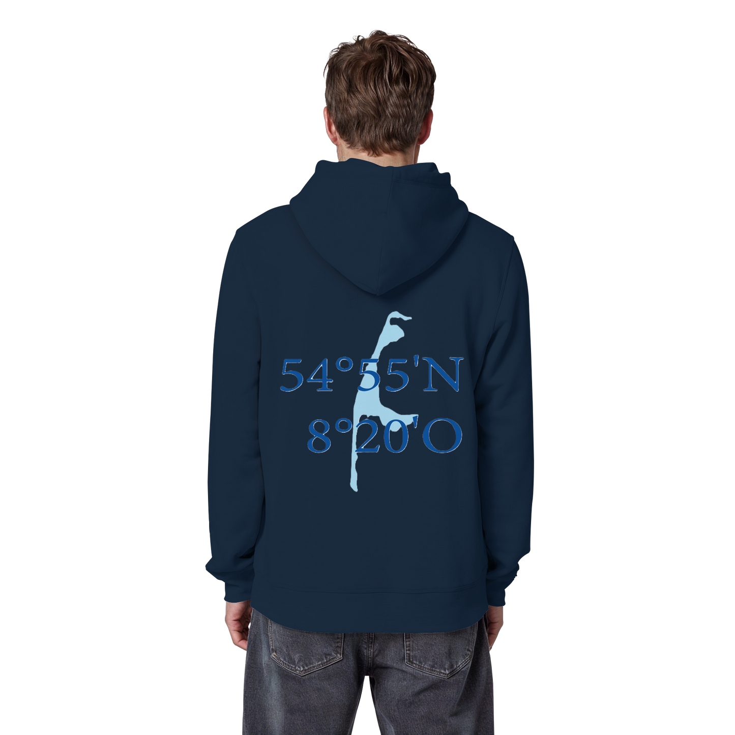 Deine Koordinaten_blau - Basic Hoodie