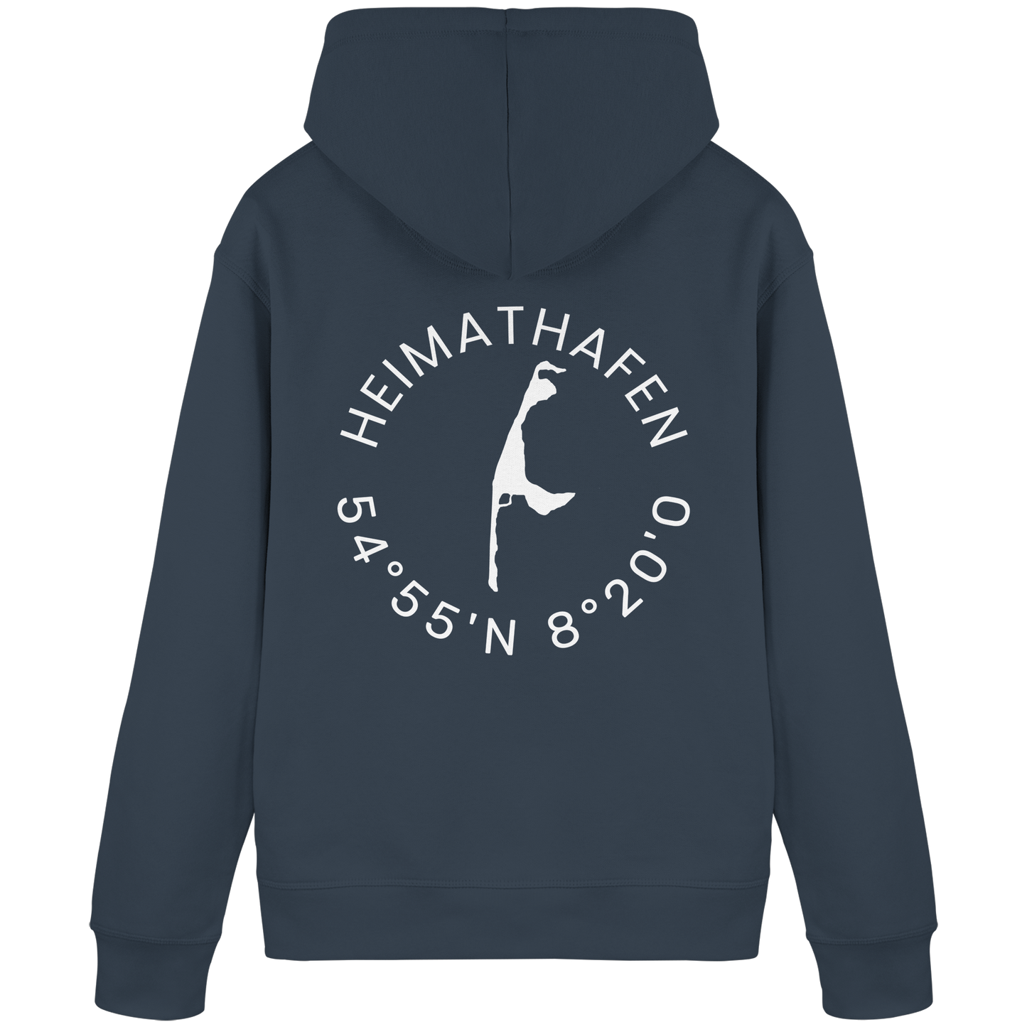 Heimathafen mit Koordinate - Basic Hoodie