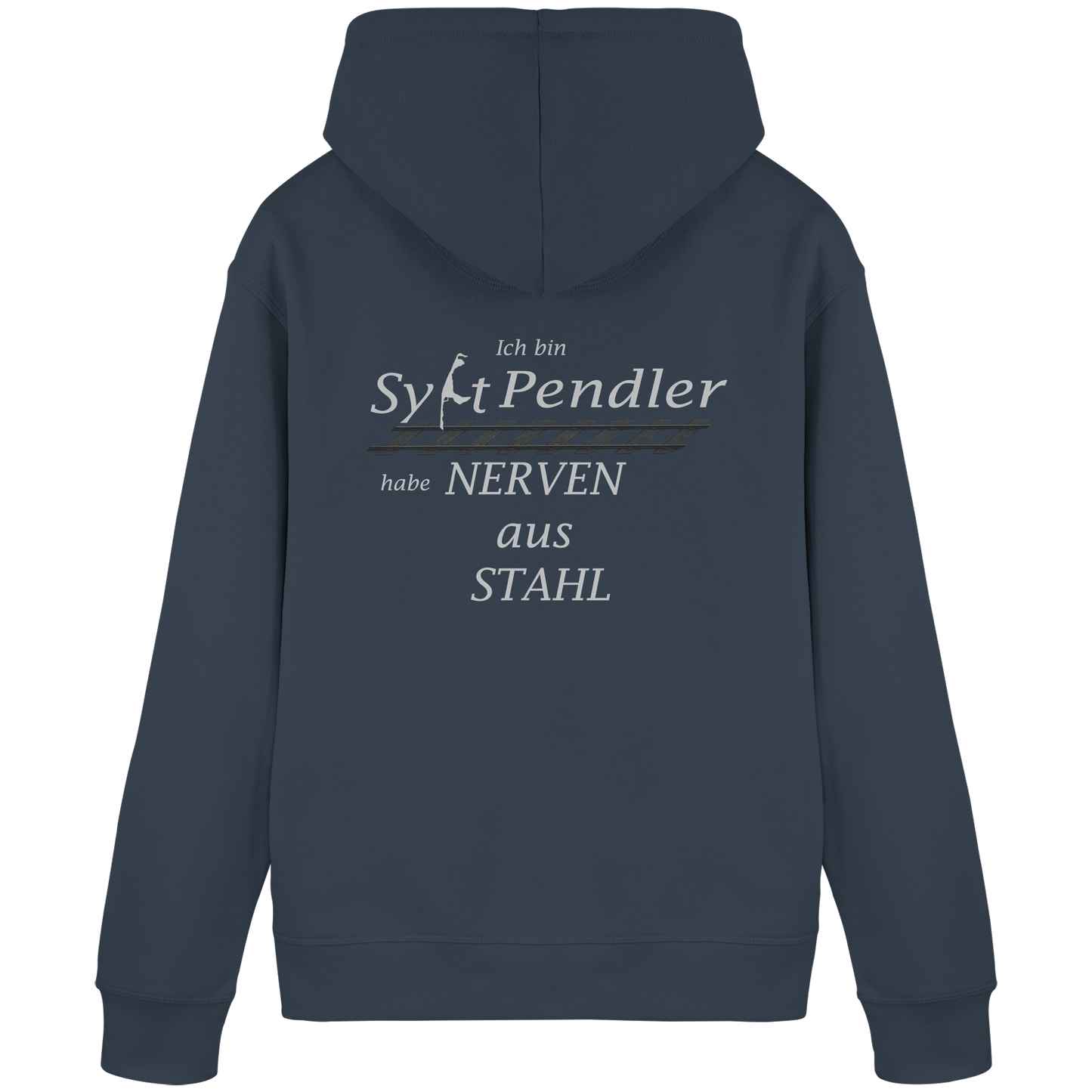 Der Sylt-Pendler ~ Basic Hoodie (Motiv hinten)