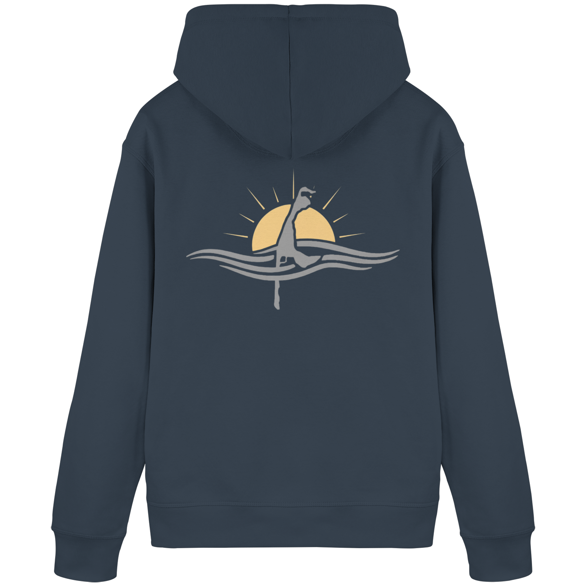 maritime SyltWelle (Sonnenaufgang) mit Stick (front) & Logo (hinten)  - Basic Hoodie