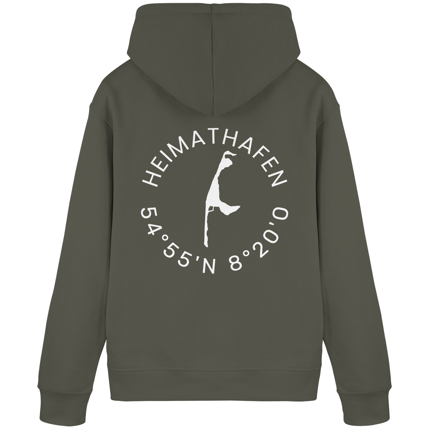 Heimathafen mit Koordinate - Basic Hoodie