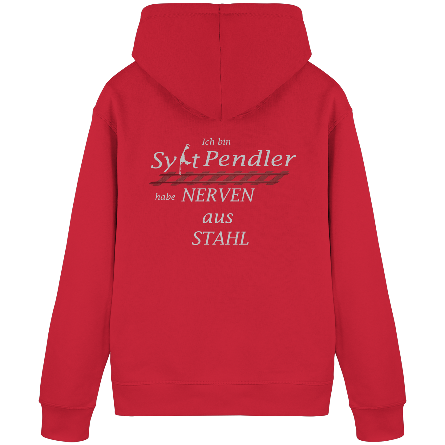 Der Sylt-Pendler ~ Basic Hoodie (Motiv hinten)