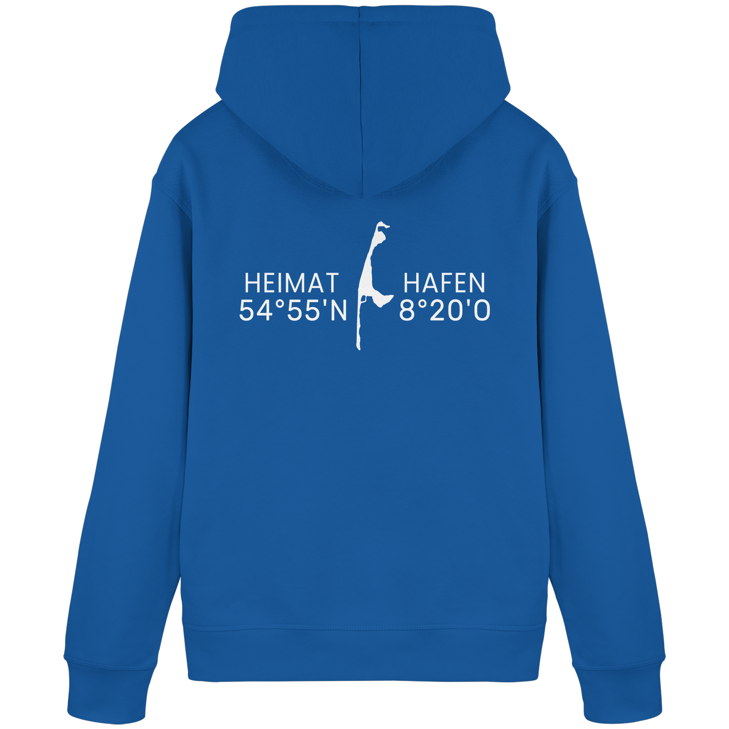 Heimathafen Sylt mit Standort - Basic Hoodie (Rückseite)