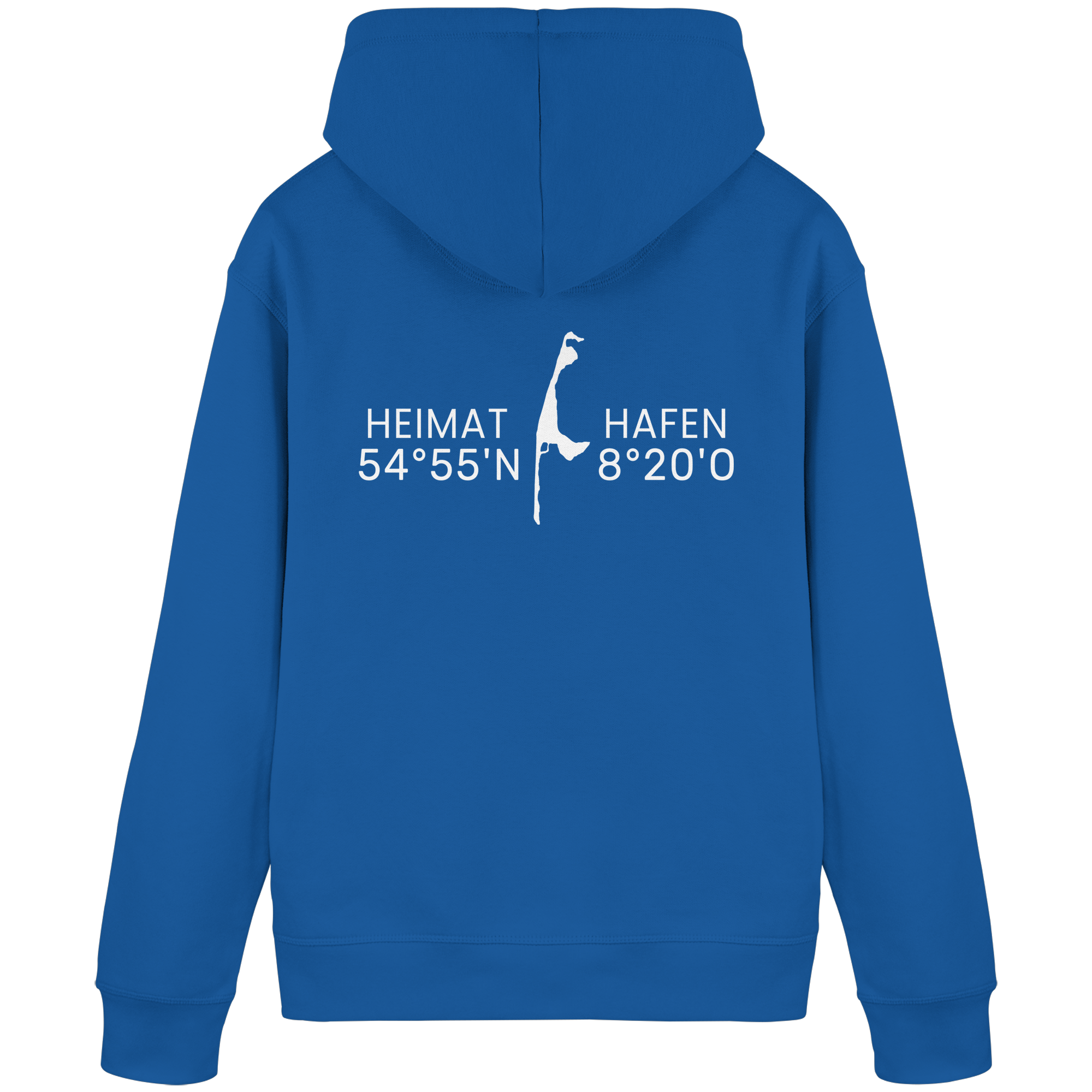 Heimathafen Sylt mit Standort - Basic Hoodie (Rückseite)