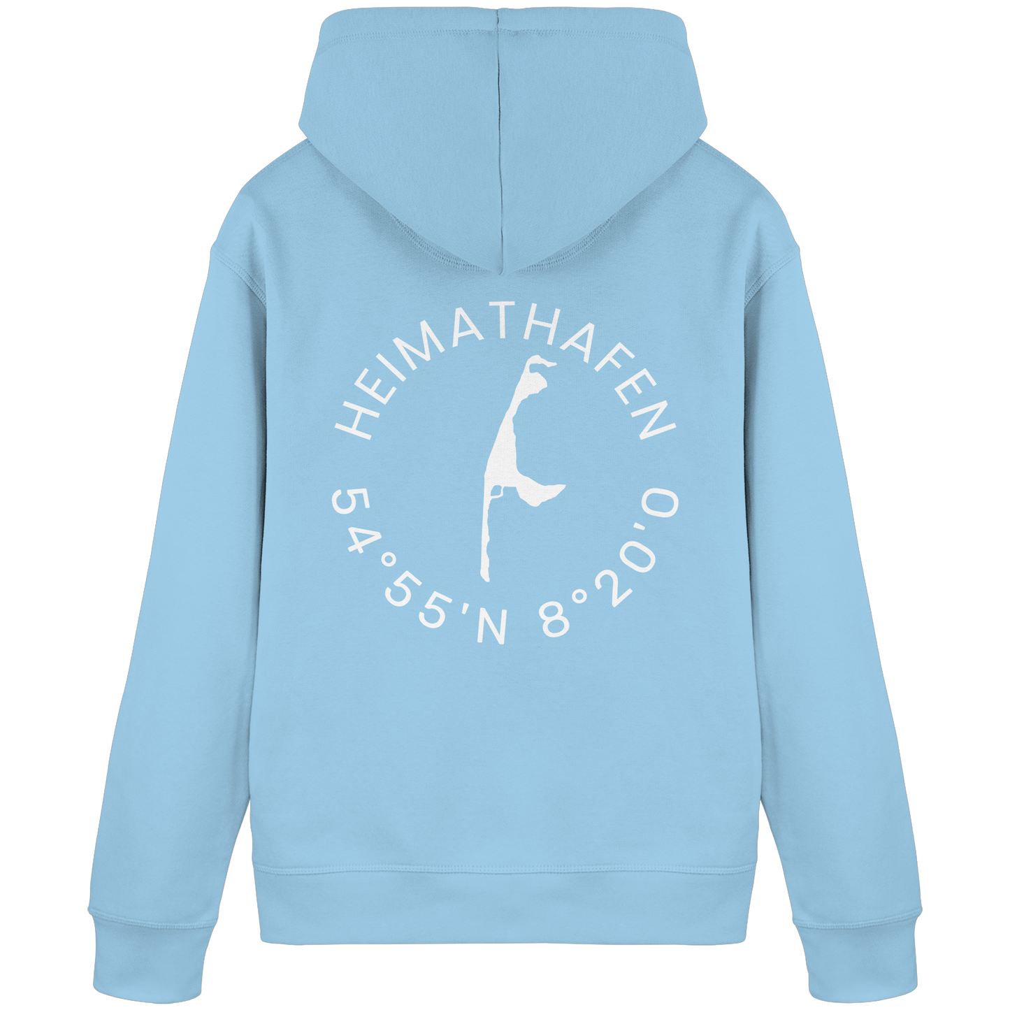 Heimathafen mit Koordinate - Basic Hoodie