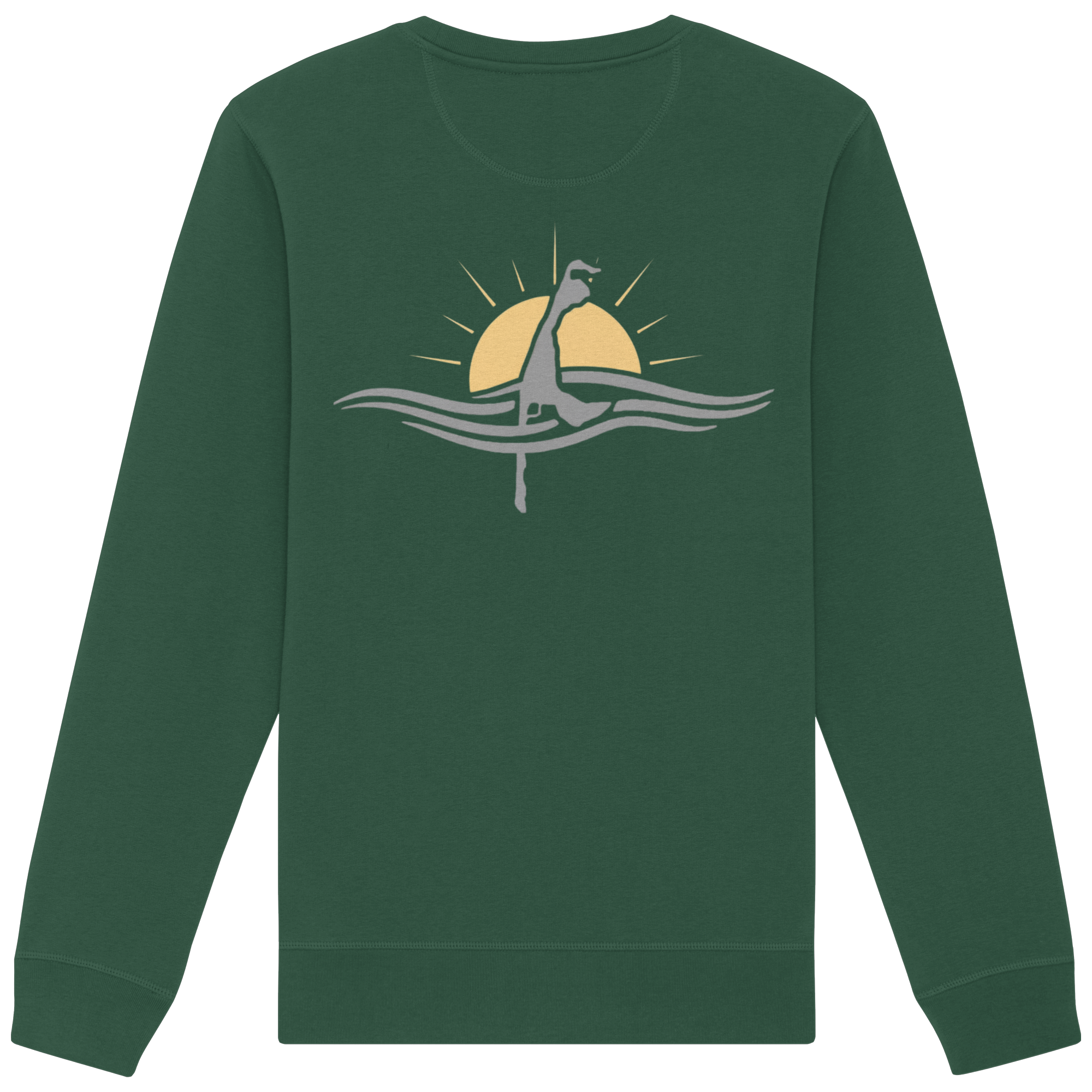 maritime SyltWelle (Sonnenaufgang) mit Stick (front) & Logo (hinten)  - Basic Sweatshirt