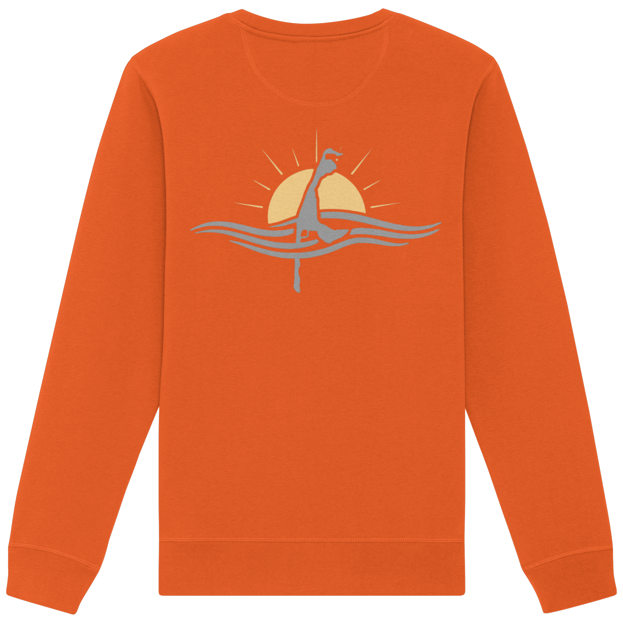 maritime SyltWelle (Sonnenaufgang) mit Stick (front) & Logo (hinten)  - Basic Sweatshirt