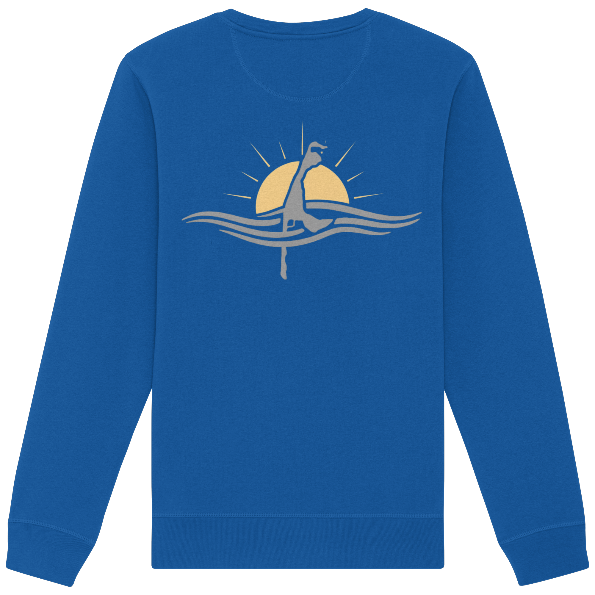 maritime SyltWelle (Sonnenaufgang) mit Stick (front) & Logo (hinten)  - Basic Sweatshirt