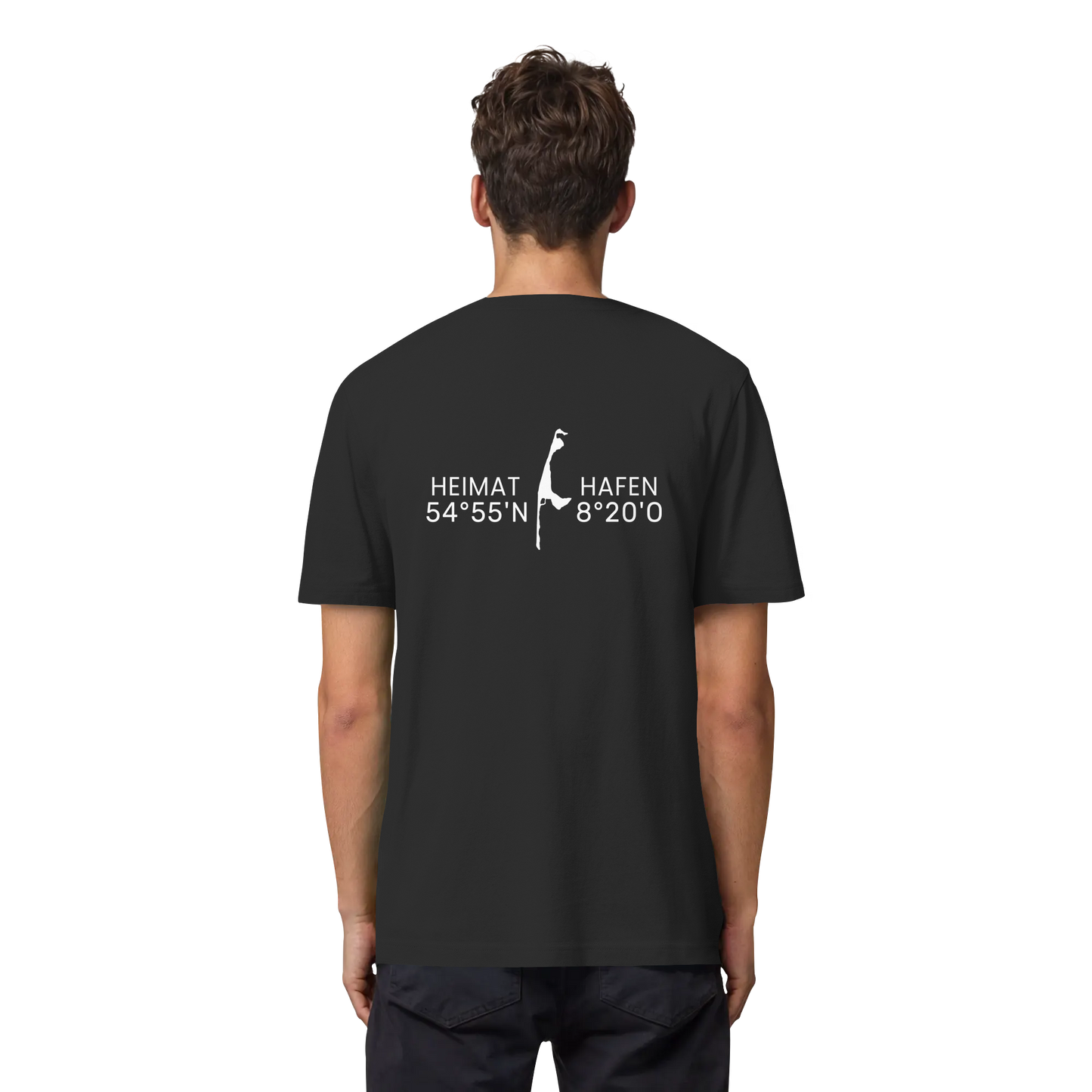 Heimathafen Sylt mit Standort (back) - Heavy T-Shirt