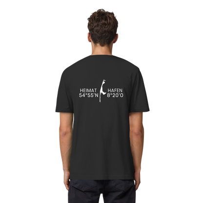 Heimathafen Sylt mit Standort (back) - Heavy T-Shirt