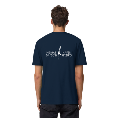 Heimathafen Sylt mit Standort (back) - Heavy T-Shirt