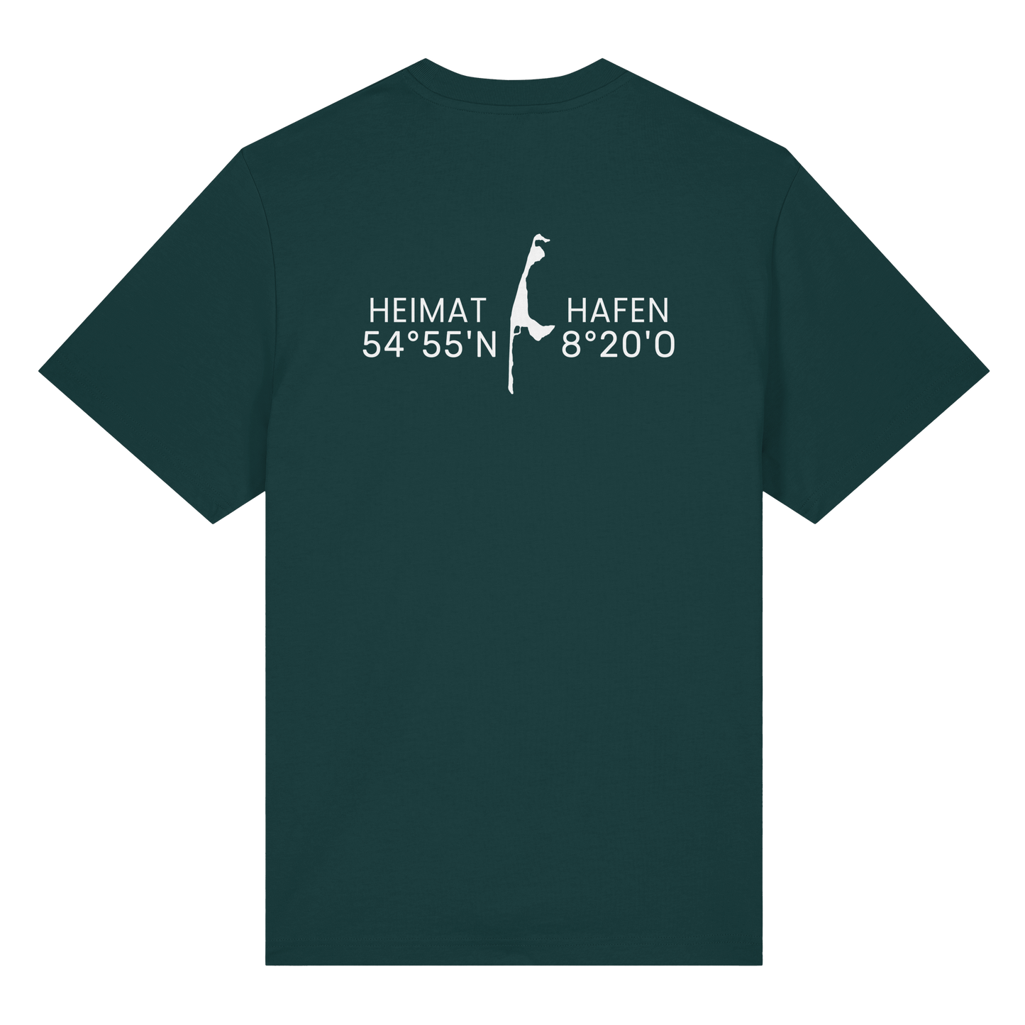 Heimathafen Sylt mit Standort (back) - Heavy T-Shirt