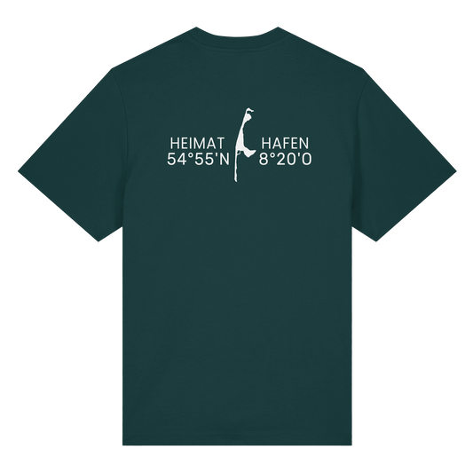 Heimathafen Sylt mit Standort - Organic T-Shirt (back)