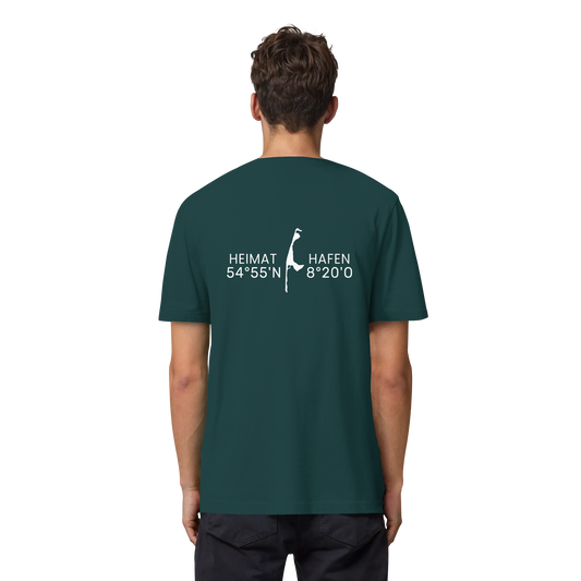 Heimathafen Sylt mit Standort - Organic T-Shirt (back)