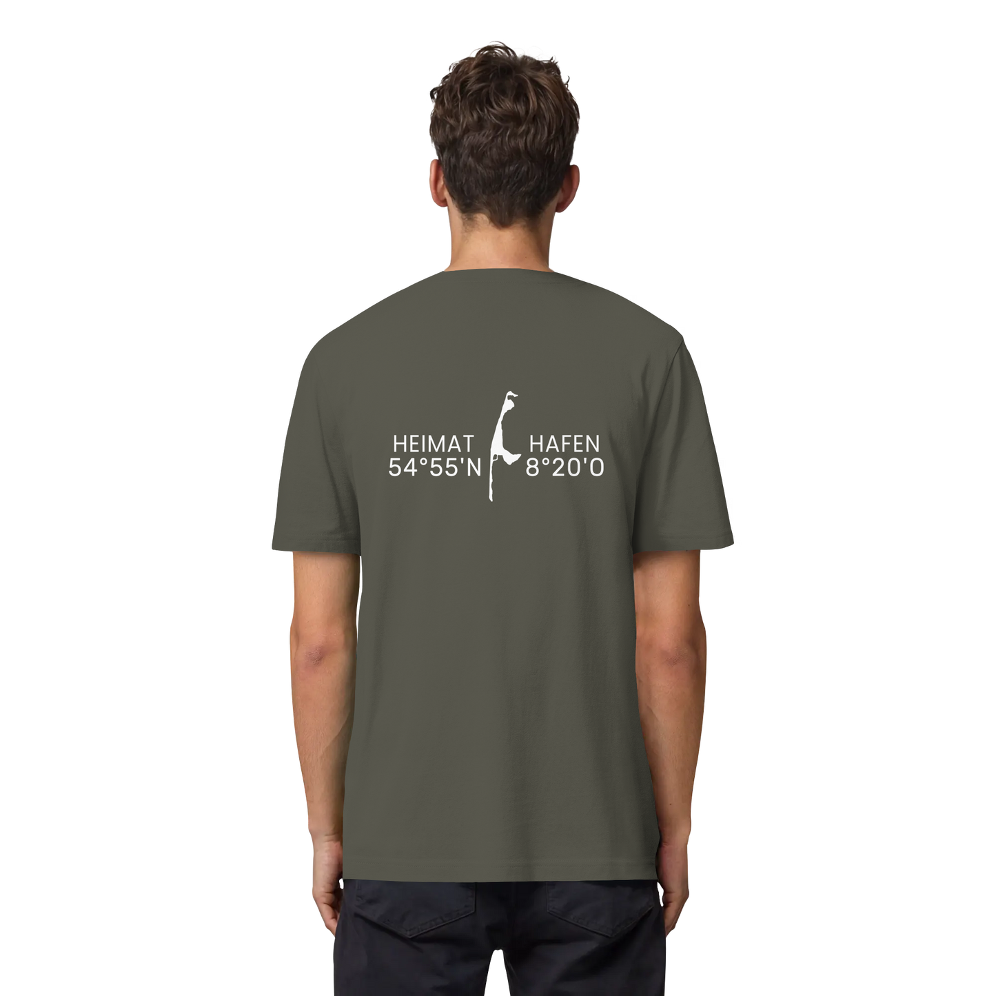 Heimathafen Sylt mit Standort (back) - Heavy T-Shirt
