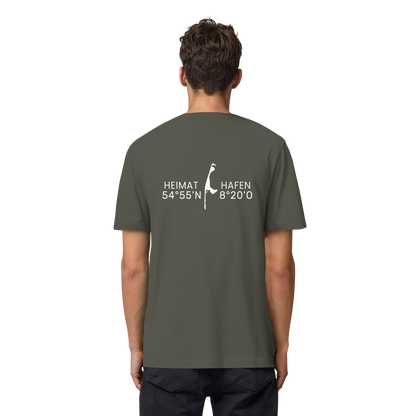 Heimathafen Sylt mit Standort (back) - Heavy T-Shirt