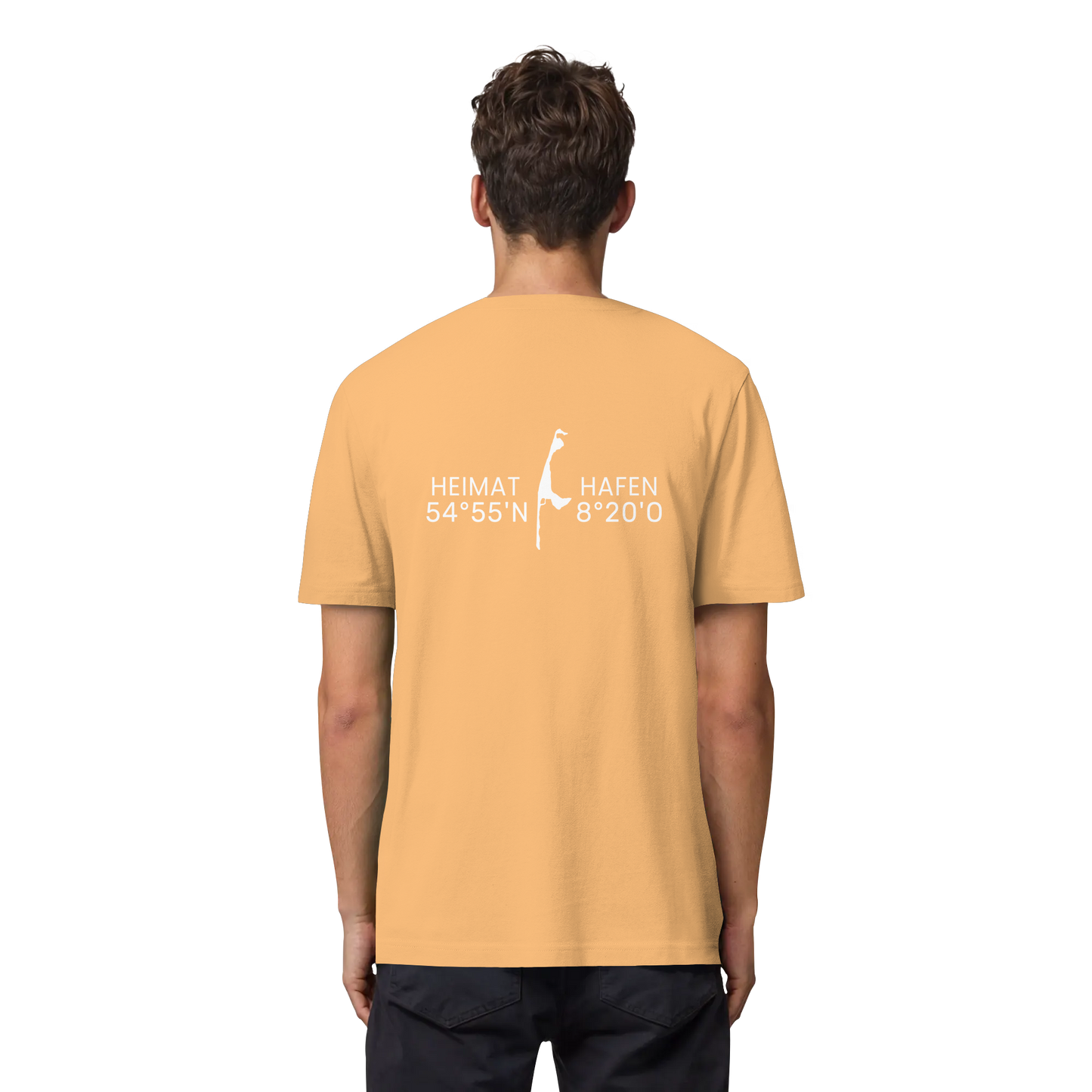Heimathafen Sylt mit Standort (back) - Heavy T-Shirt