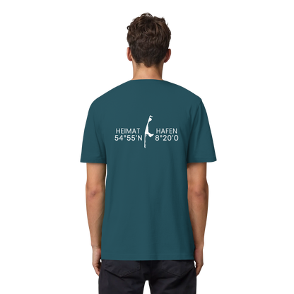 Heimathafen Sylt mit Standort (back) - Heavy T-Shirt