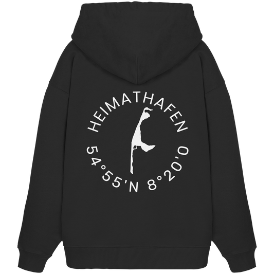 Heimathafen mit Koordinate - Oversize Hoodie