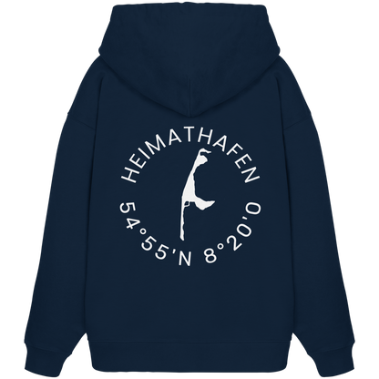 Heimathafen mit Koordinate - Oversize Hoodie