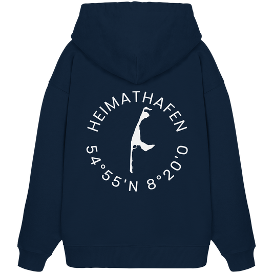 Heimathafen mit Koordinate - Oversize Hoodie