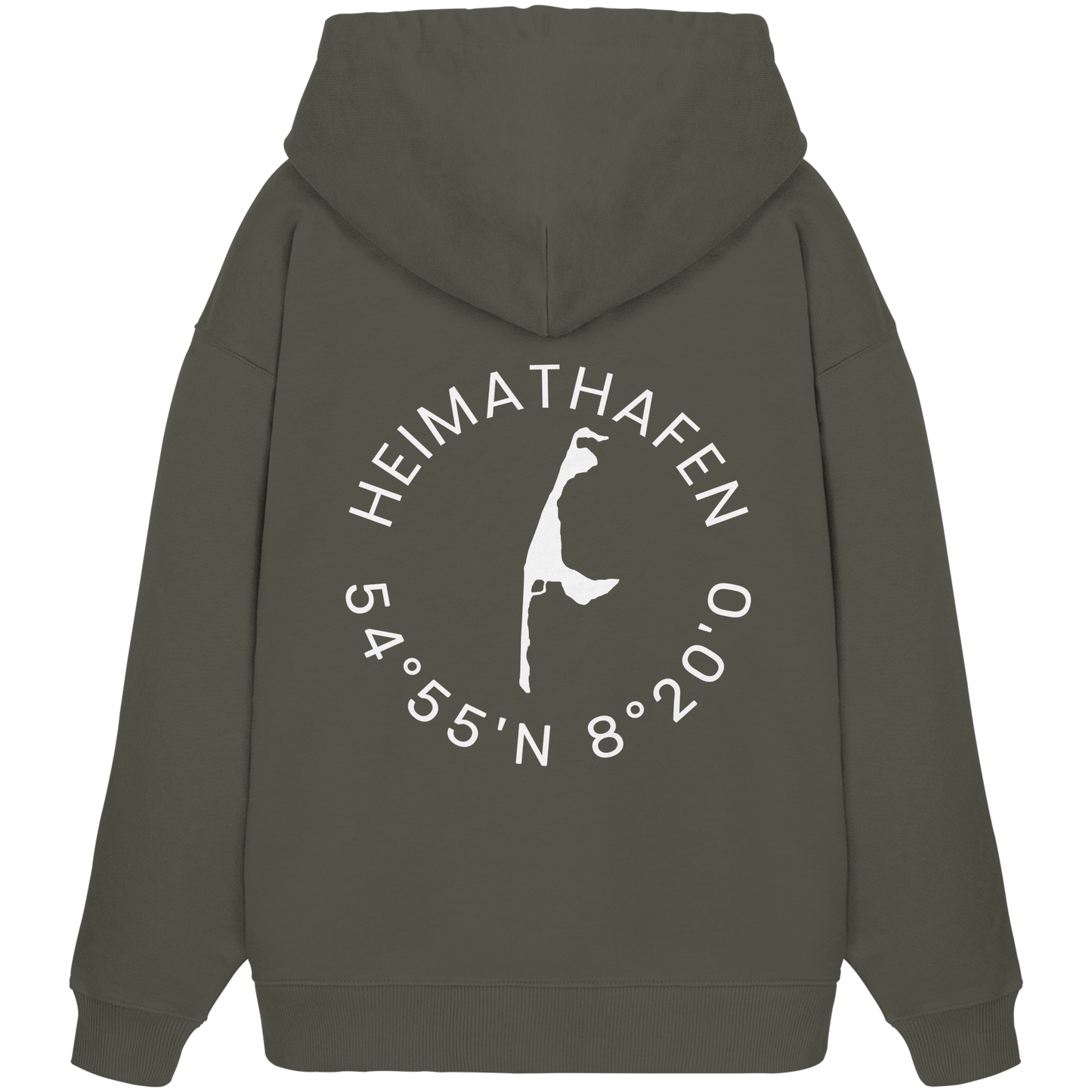 Heimathafen mit Koordinate - Oversize Hoodie