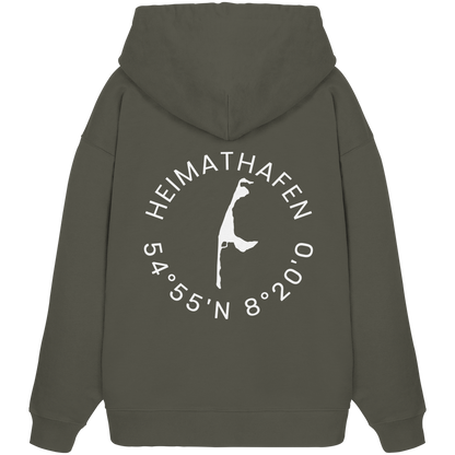 Heimathafen mit Koordinate - Oversize Hoodie