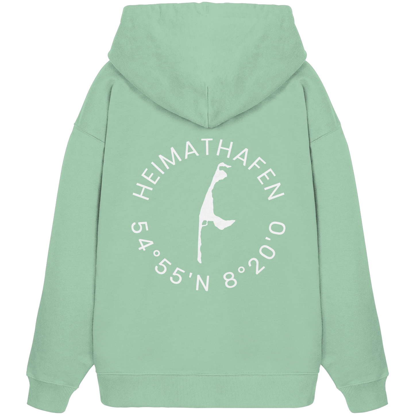 Heimathafen mit Koordinate - Oversize Hoodie