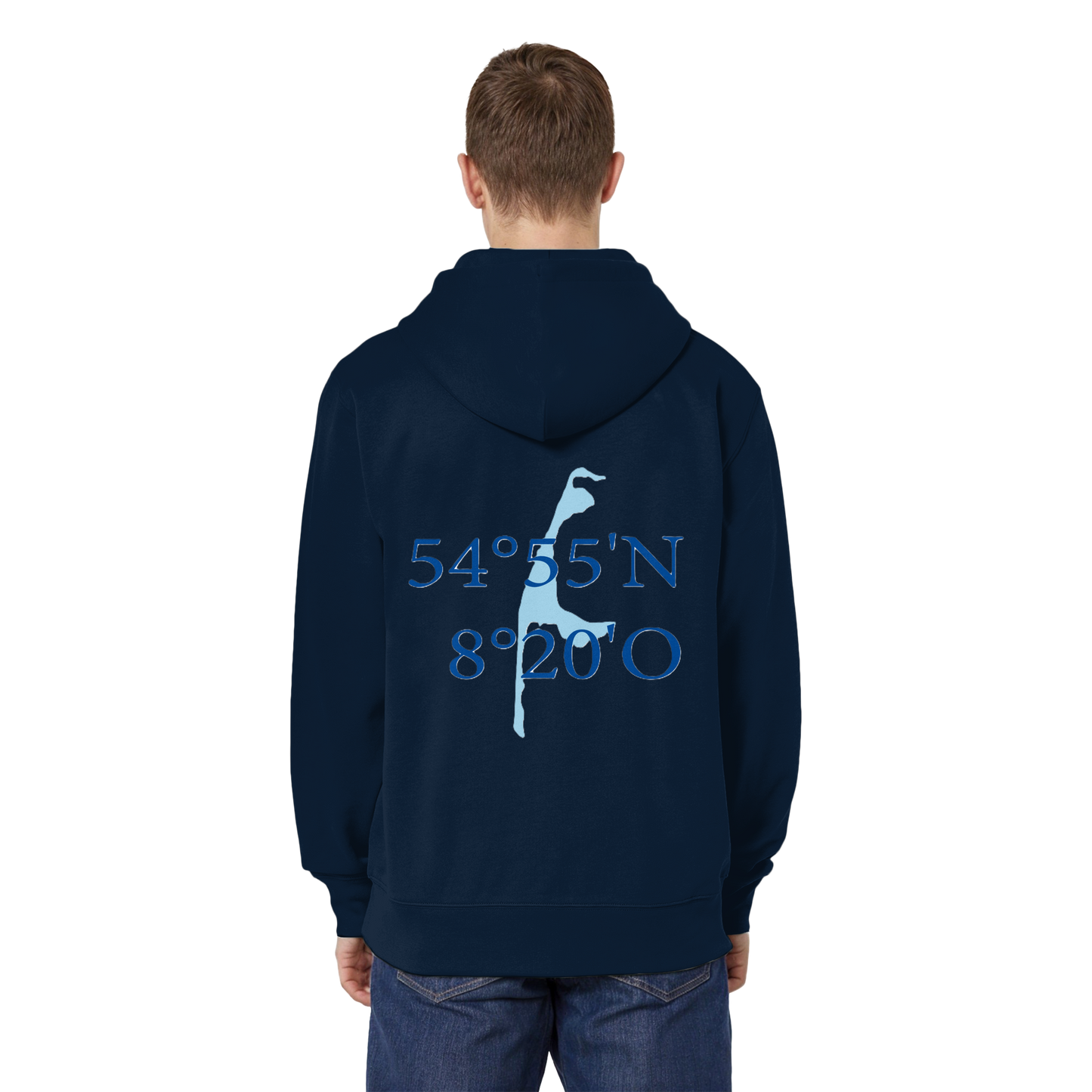 Dein Relaxed Zipper mit der blauen Koordinate