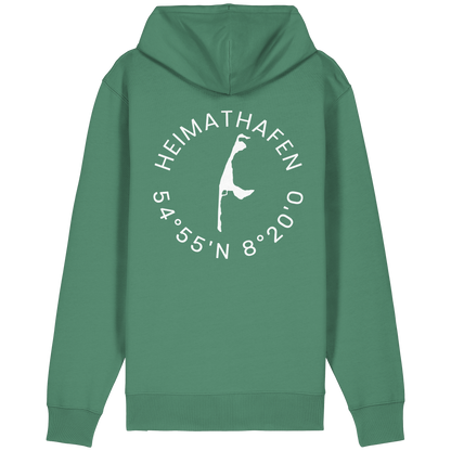 Heimathafen mit Koordinate - Relaxed Zipper (front & back)