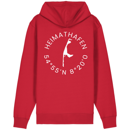Heimathafen mit Koordinate - Relaxed Zipper (front & back)