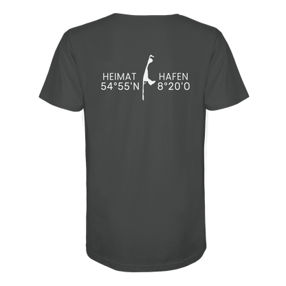Heimathafen Sylt mit Standort - Basic Shirt (back)