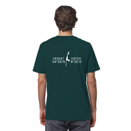 Heimathafen Sylt mit Standort - Basic Shirt (back)