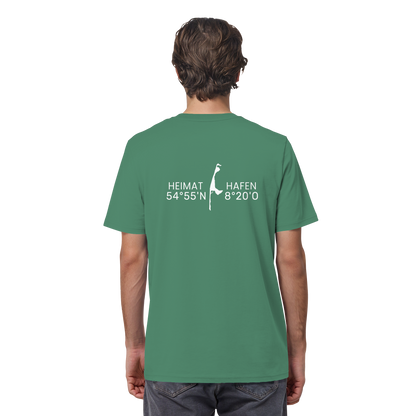 Heimathafen Sylt mit Standort - Basic Shirt (back)