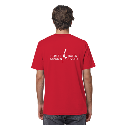 Heimathafen Sylt mit Standort - Basic Shirt (back)