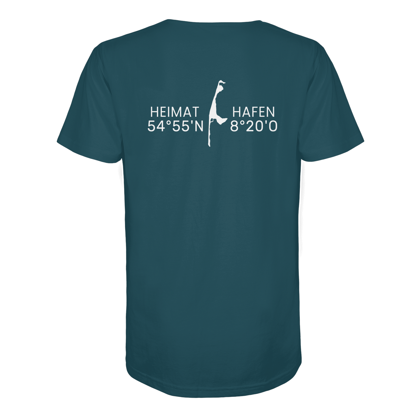 Heimathafen Sylt mit Standort - Basic Shirt (back)