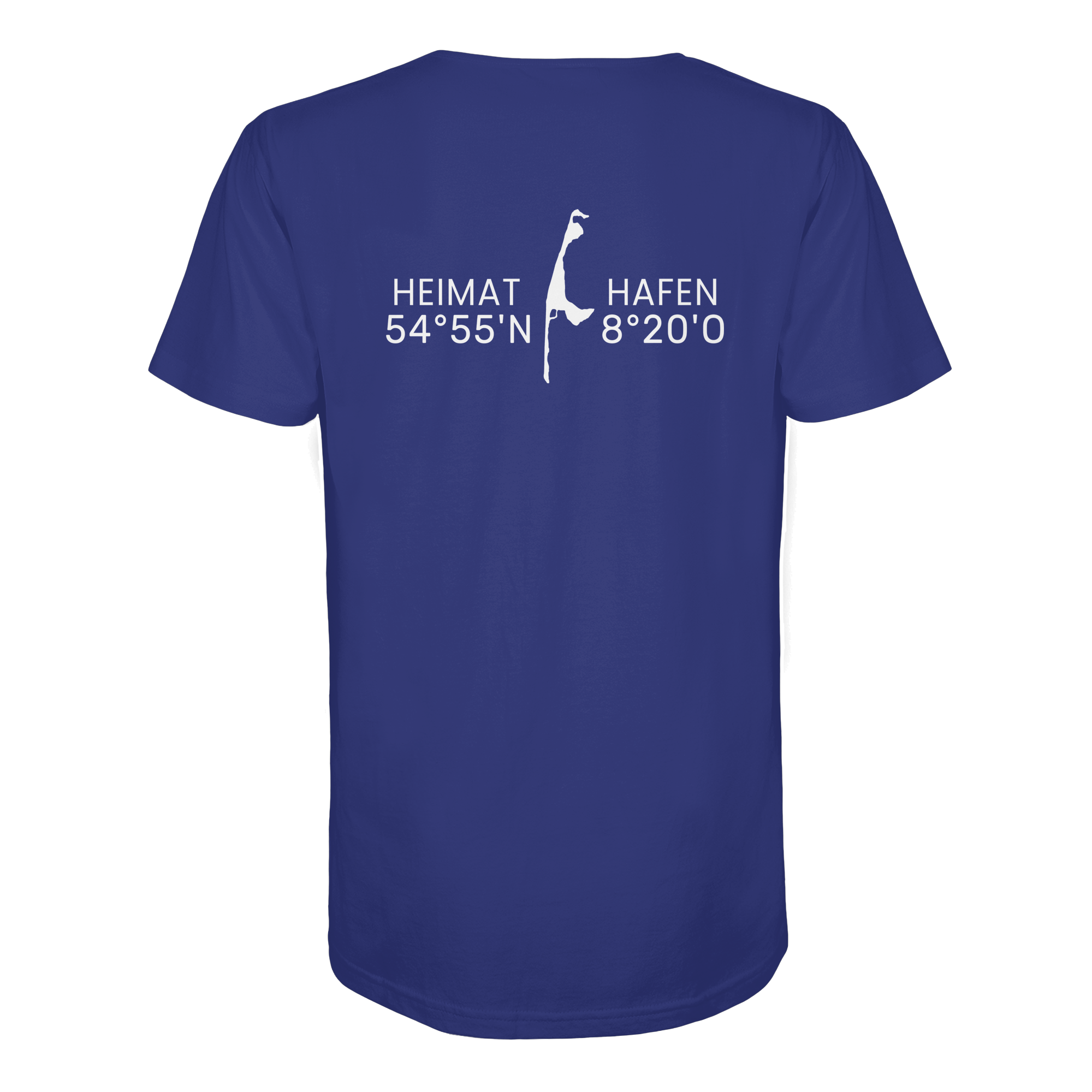 Heimathafen Sylt mit Standort - Basic Shirt (back)