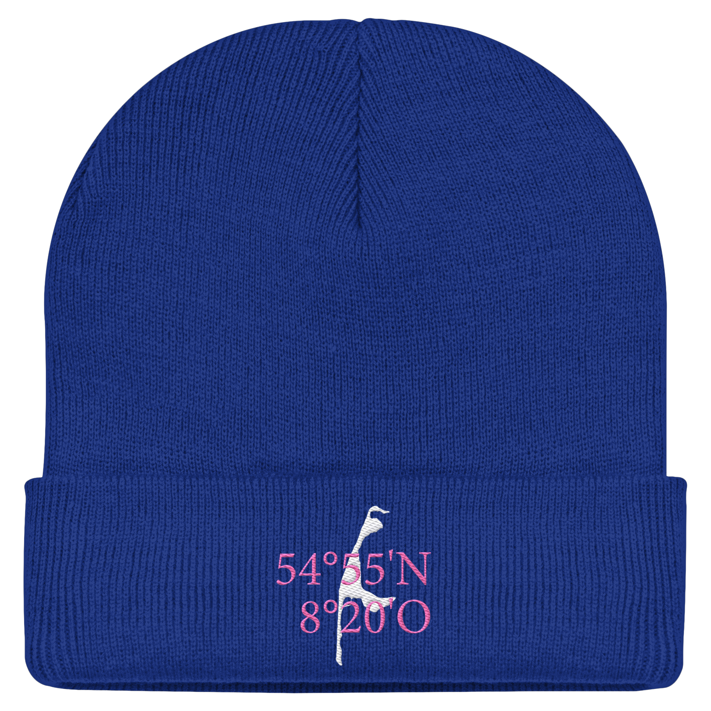 Sylt_Koordinate_pink_stick_mützen - Classic Beanie