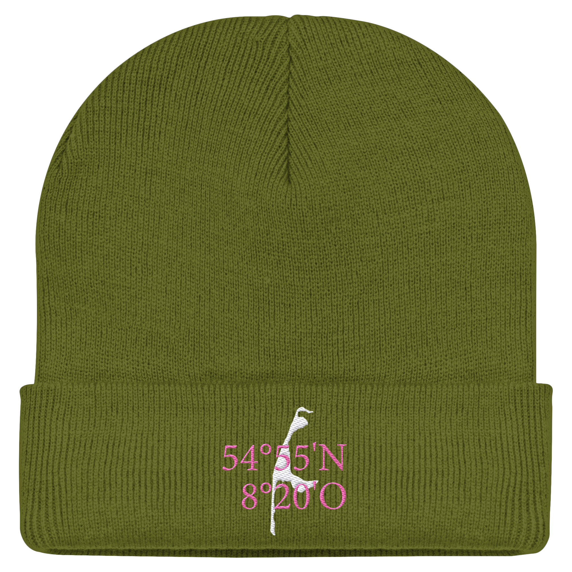 Sylt_Koordinate_pink_stick_mützen - Classic Beanie