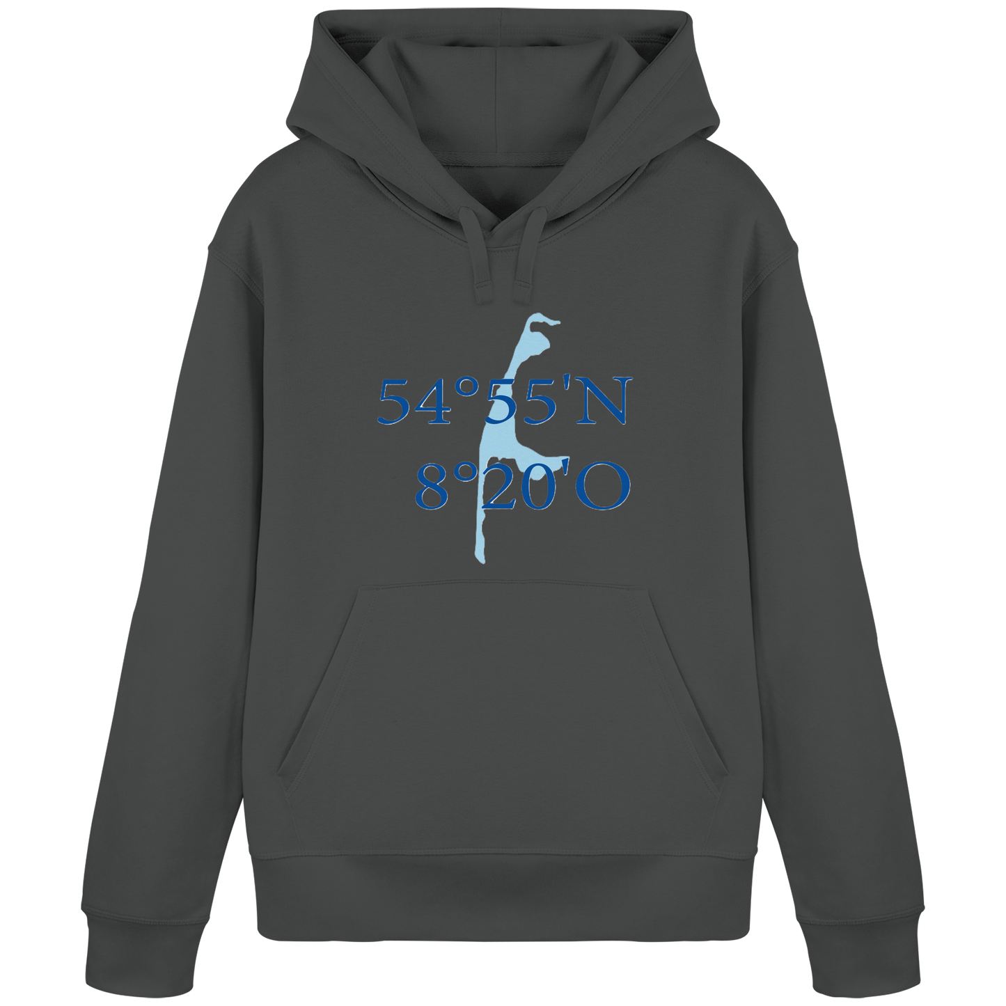 Deine Koordinaten_blau_vorne - Basic Hoodie