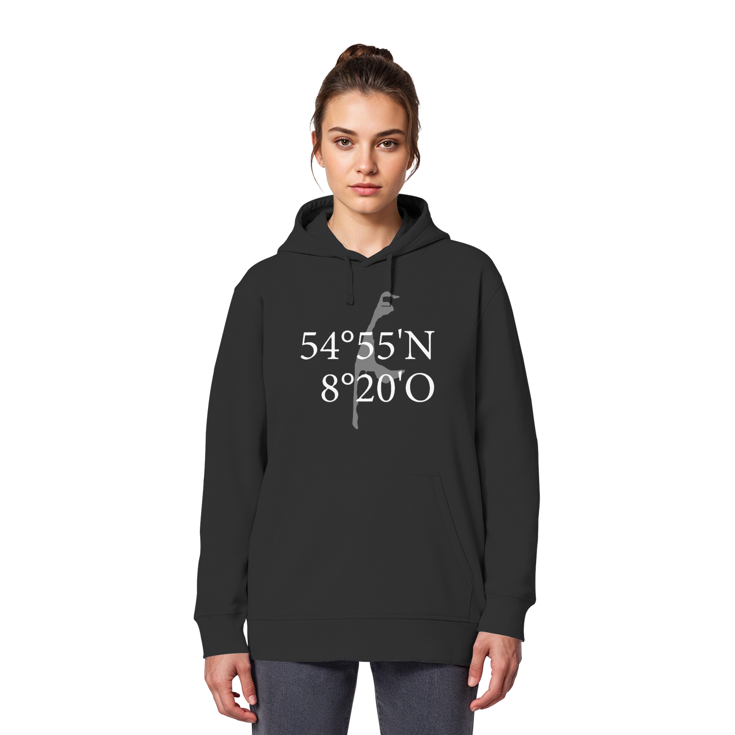 Deine Koordinate_vorne_Sonderedition_weiß - Basic Hoodie