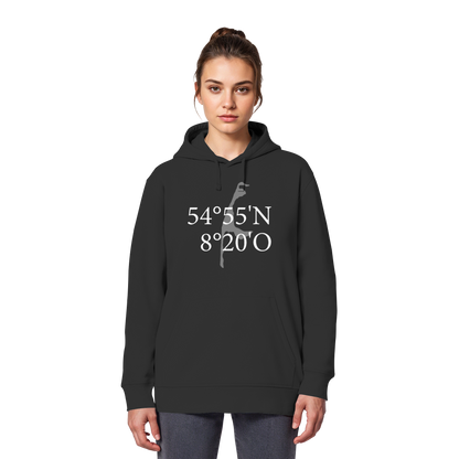 Deine Koordinate_vorne_Sonderedition_weiß - Basic Hoodie