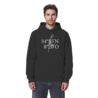 Deine Koordinate_vorne_Sonderedition_weiß - Basic Hoodie