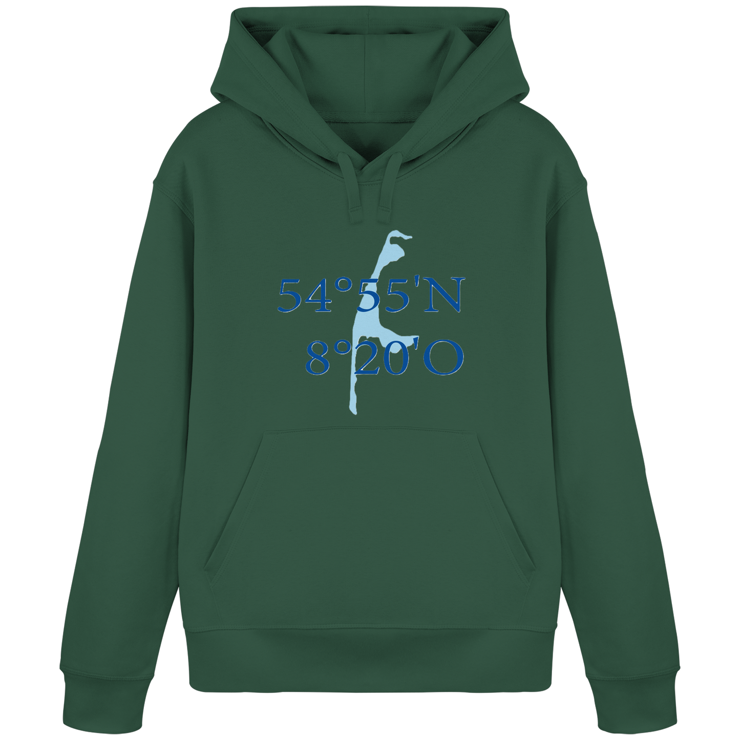 Deine Koordinaten_blau_vorne - Basic Hoodie