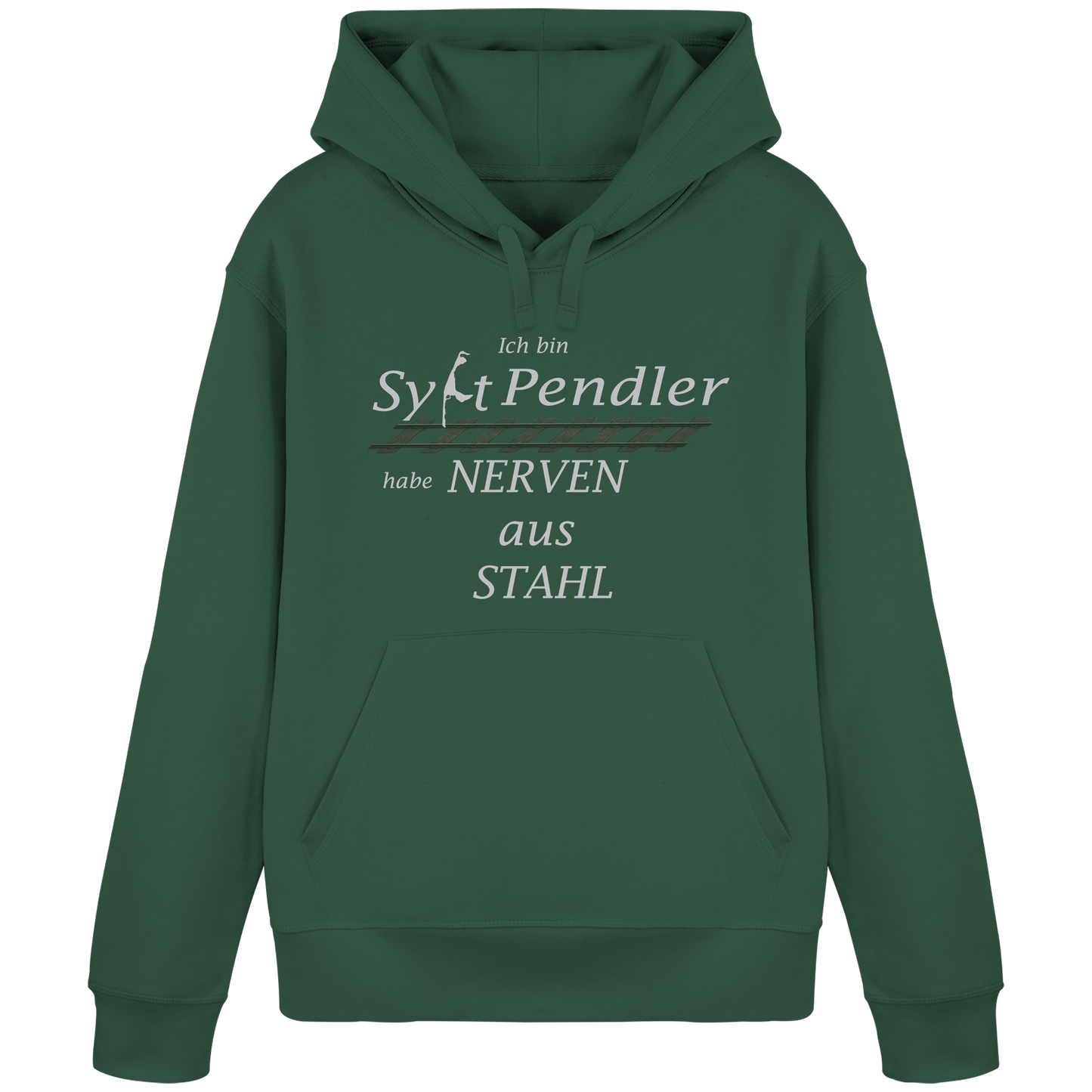 Der Sylt-Pendler ~ Basic Hoodie (Motiv vorne)