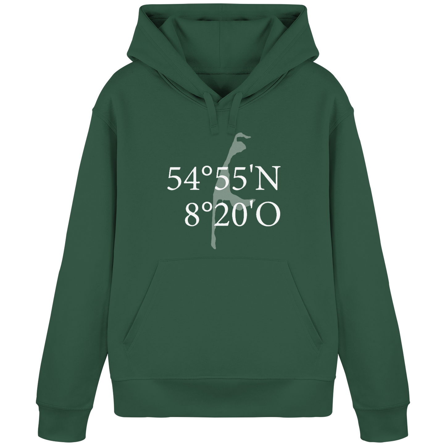 Deine Koordinate_vorne_Sonderedition_weiß - Basic Hoodie
